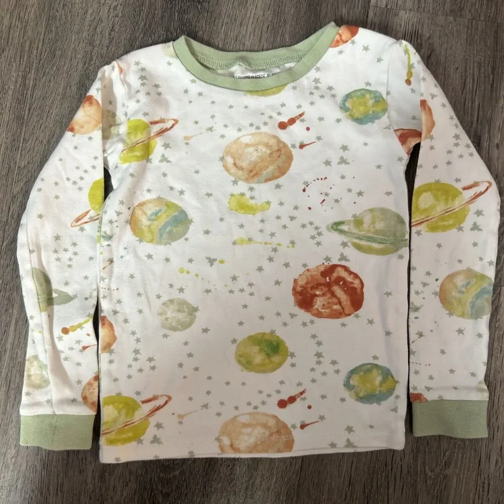 Burt's Bees 100% Organic Cotton Gender Neural Galaxy Pajama Set 5T Crunchy Mom